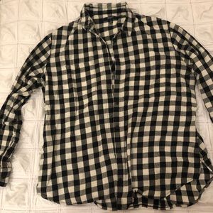 Madewell Gingham flannel button down shirt M